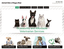 Tablet Screenshot of animalclinicofrogueriver.com